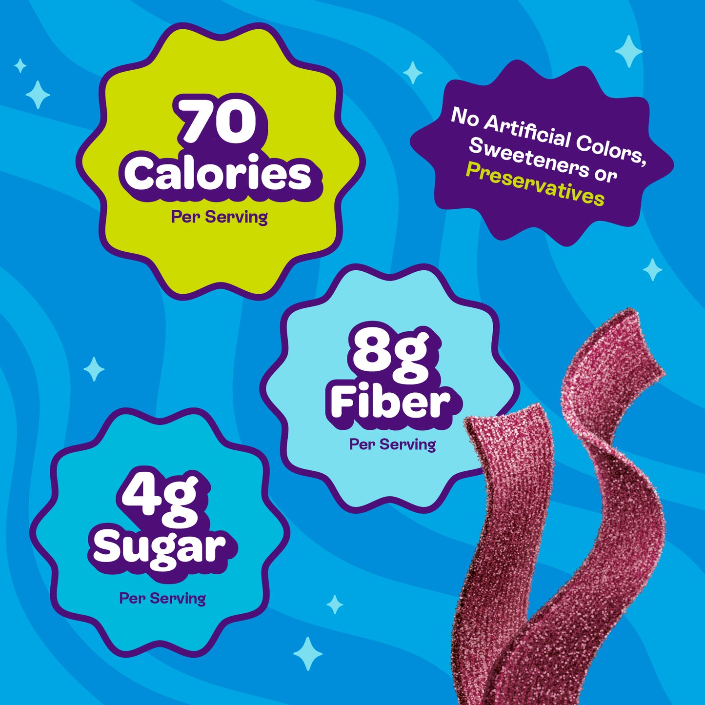 sour blue raspberry strips