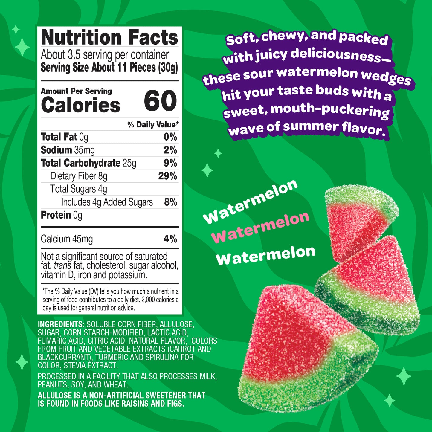 sour watermelon wedges