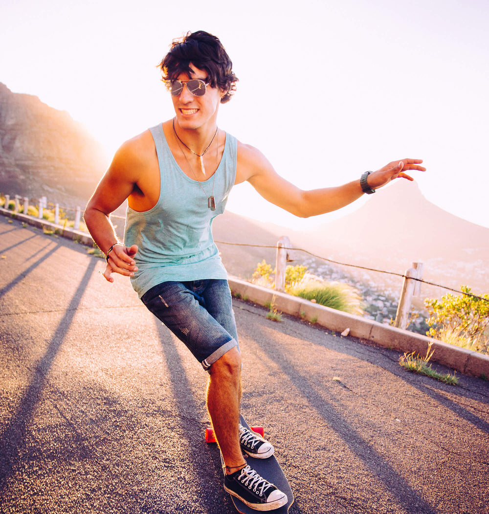 man on skateboard
