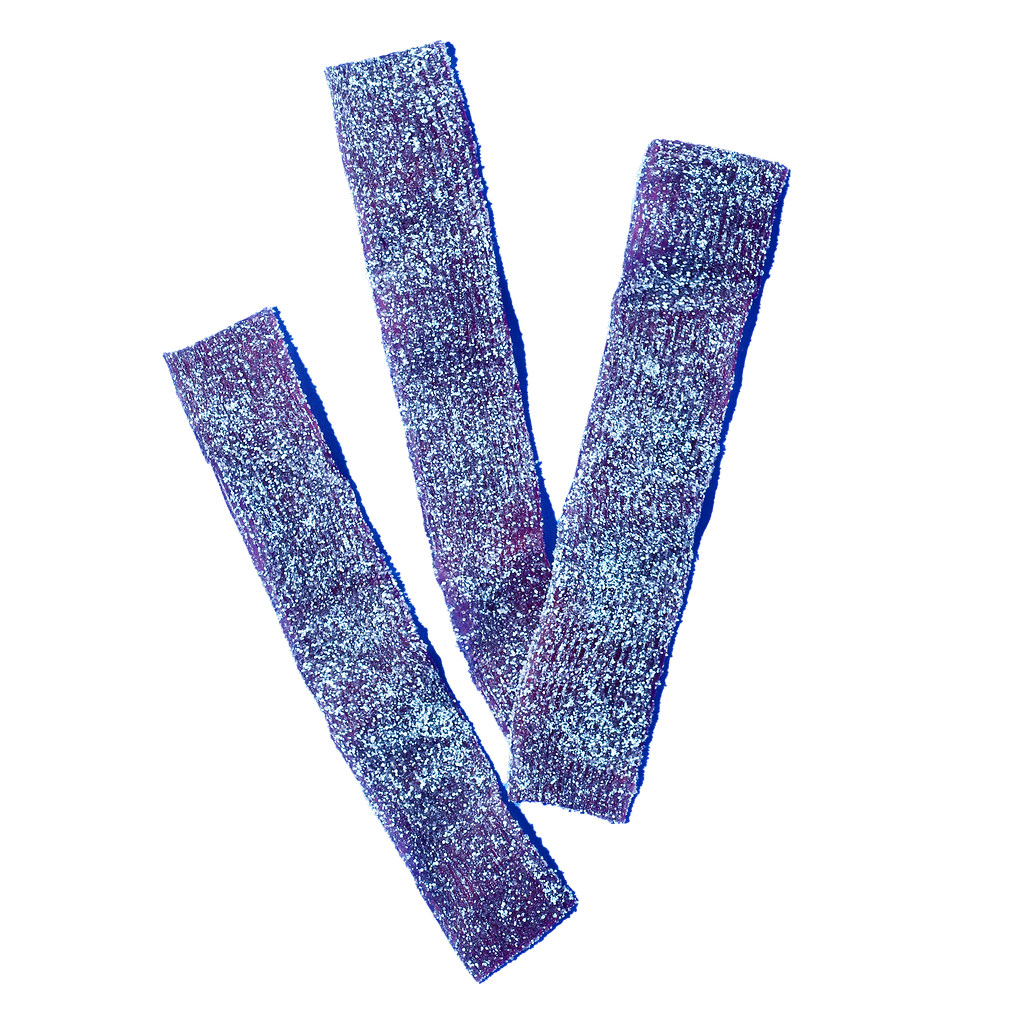 sour blue raspberry strips