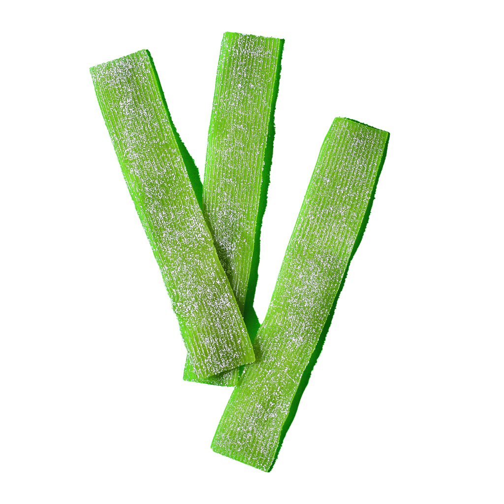 sour green apple strips