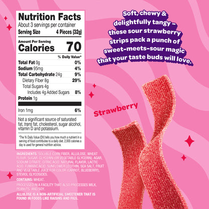 sour strawberry strips